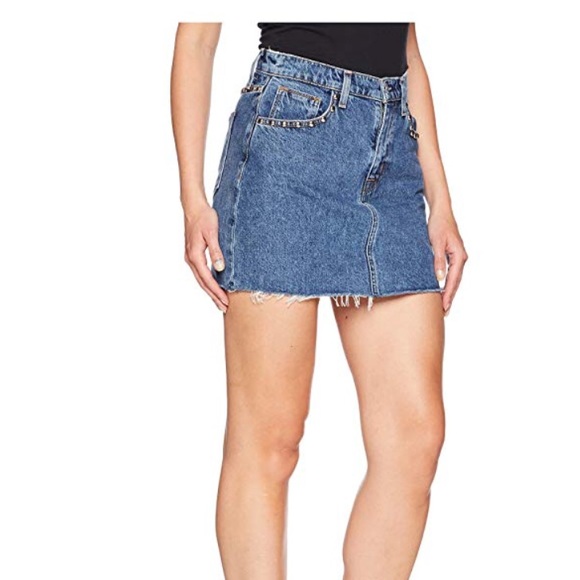 Hudson Studded Mini Jean Skirt - Picture 4 of 8